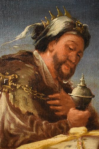 L'Adoration des Rois mages - École napolitaine, fin du XVIIe siècle